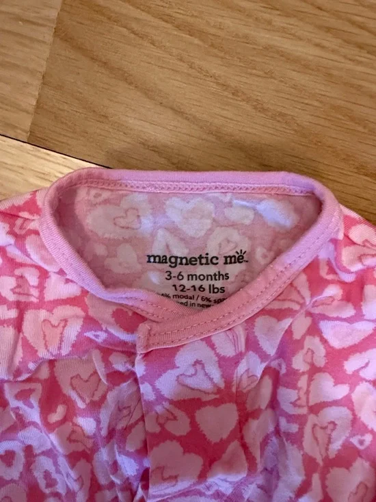 Magnetic Me Pink Heart Print One-Piece - Picture 2 of 2